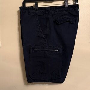 Nike Men's Distressed Black Cargo Shorts